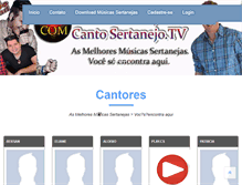 Tablet Screenshot of cantosertanejo.com